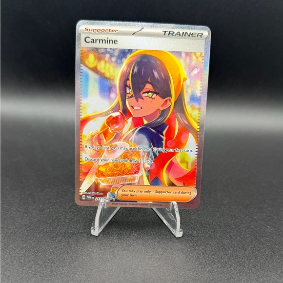 carmine pokemon card Carmine Full Art Trainer Twilight Masquerade 204/167, NM Pokemon Card main image 0